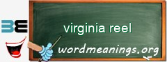 WordMeaning blackboard for virginia reel